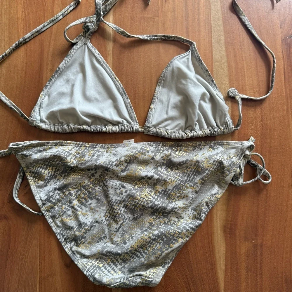 Stylish Snake Print Bikini Set - Picture 5 of 5